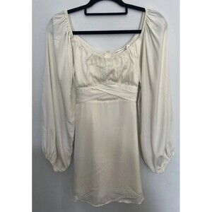 Altered state baby doll puff sleeve mini dress Cream Lrg Boho Feminine Cottage